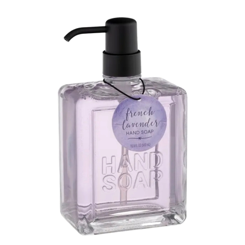 French Lavender Hand Soap In Beautiful Glass Bottle